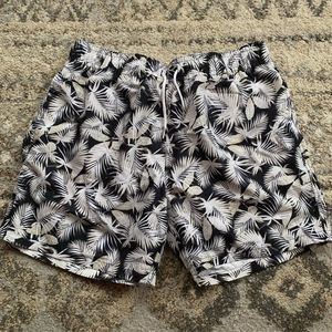 Slate & Stone Navy Tropical Swim Trunks XL